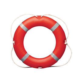 Rote Farbwasser-Lebensretter-Ring, Polyurethan-Schaum-lebensrettender Ring mit Seil