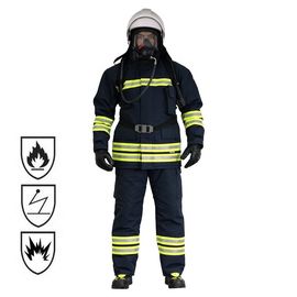 Schwarzer/Leuchtstoff flammhemmender Overall, Wasserbeständigkeits-Feuerwehrmann-Sam-Anzug